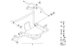 Комплект фиксаторов для чемодана для BMW R21A R 1150 GS Adv. 01 (0441,0492) 0 (схема запасных частей)