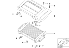 Охладитель наддувочного воздуха для MINI R52 Cooper S W11 (схема запасных частей)