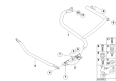 дуга защиты двигателя для BMW R21A R 1150 GS Adv. 01 (0441,0492) 0 (схема запасных частей)