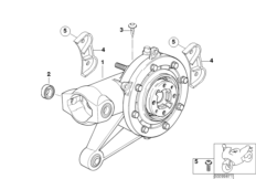 редуктор главной передачи для BMW R21A R 1150 GS Adv. 01 (0441,0492) 0 (схема запасных частей)