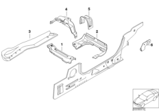 нижние части задних сидений для BMW E86 Z4 3.0si N52 (схема запасных частей)