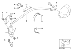 Главный тормозной цилиндр Зд для BMW R21A R 1150 GS Adv. 01 (0441,0492) 0 (схема запасных частей)