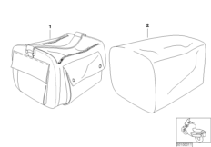 Мягкий чемодан для BMW 259R R 1100 R 94 (0402,0407) 0 (схема запасных частей)