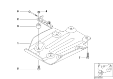 Защитный брус для BMW R21A R 1150 GS Adv. 01 (0441,0492) 0 (схема запасных частей)