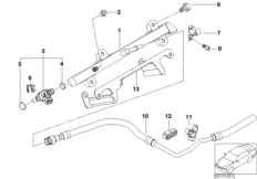 Система впрыска/форсунка для BMW E46 316ti N45 (схема запасных частей)