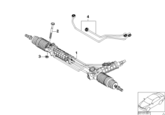 Рулевой механизм с гидроусилителем для BMW E52 Z8 S62 (схема запасных частей)