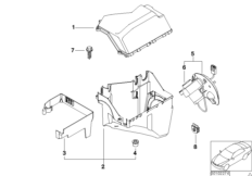 Отсек ЭБУ для BMW E46 316i N42 (схема запасных частей)