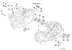 Картер двигателя дополнительные элементы для BMW E169 F 650 94 (0161) 0 (схема запасных частей)