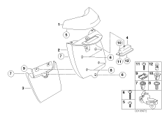 Кронштейн для номерного знака для MOTO K14 F 650 CS 04 (0177,0187) 0 (схема запасных частей)