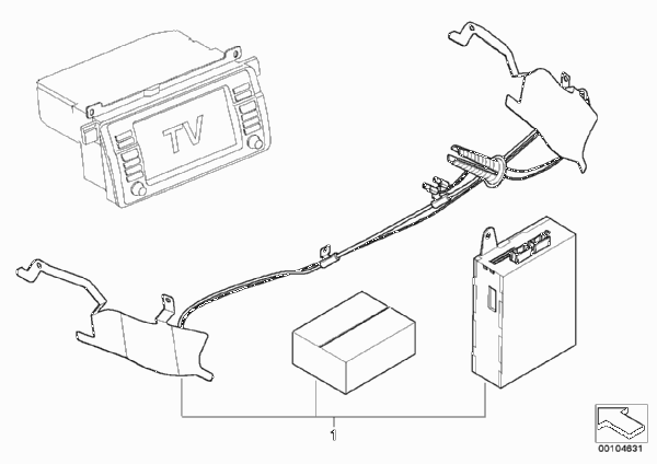 Комплект дооснащения системы ТВ для BMW E46 330xi M54 (схема запчастей)