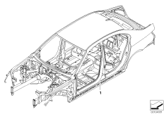 Каркас кузова для BMW E60N 535d M57N2 (схема запасных частей)