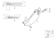 Облицовка задка для MOTO R13 F 650 GS Dakar 04 (0176,0186) 0 (схема запасных частей)