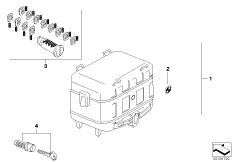 Алюминиевый чемодан для BMW R21A R 1150 GS Adv. 01 (0441,0492) 0 (схема запасных частей)