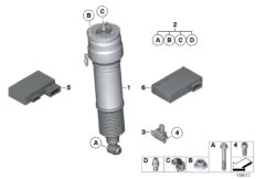 Задний пневмоамортизатор/блок управления для ROLLS-ROYCE RR2N Drophead N73 (схема запасных частей)
