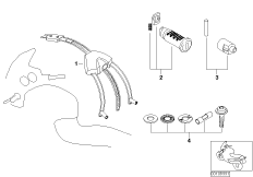 Значок шлема для ящика для BMW K14 F 650 CS 04 (0177,0187) 0 (схема запасных частей)