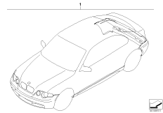 К-т доосн.аэродинамическим к-том в M-ст. для BMW E46 318td M47N (схема запасных частей)