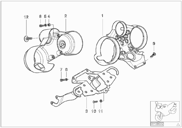 Панель приборов для MOTO R28 R 850 R 02 (0428) 0 (схема запчастей)