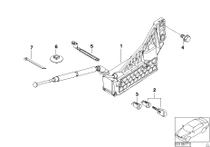 Механизм аварийной разблокировки для BMW E66 735Li N62 (схема запасных частей)