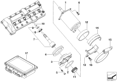 Серводвигатель упр.клапаном/блок упр. для BMW E65 760i N73 (схема запасных частей)