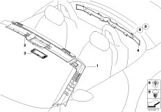 Облицовка Пд стойки / внутр.обтекатель для BMW E85 Z4 3.0i M54 (схема запасных частей)