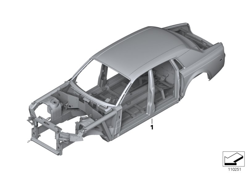 Каркас кузова для ROLLS-ROYCE RR1N Phantom N73 (схема запчастей)