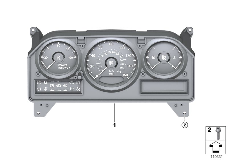 комбинация приборов для BMW RR1 Phantom N73 (схема запчастей)
