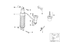 амортизационная стойка Зд для MOTO 259E R 1100 GS 94 (0404,0409) 0 (схема запасных частей)