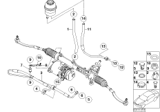 Маслопроводы гидроусилителя рул.управл. для BMW R50 One 1.4i W10 (схема запасных частей)