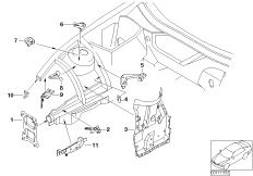 Кронштейн передка П для BMW E85 Z4 3.0si N52 (схема запасных частей)