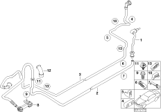 Топливопровод/трубопр.подачи наруж.возд. для MINI R53 Cooper S W11 (схема запасных частей)
