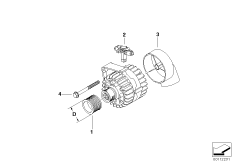 Детали генератора для BMW E65 730d M57N2 (схема запасных частей)
