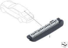 Третий фонарь стоп-сигнала для BMW RR2 Drophead N73 (схема запасных частей)