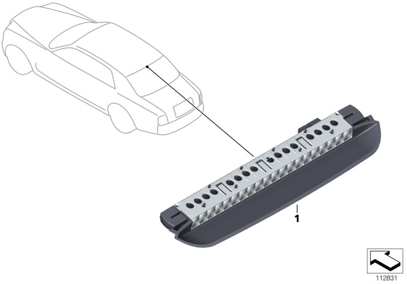 Третий фонарь стоп-сигнала для BMW RR3N Coupé N73 (схема запчастей)