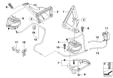 Подвеска двигателя для BMW E66 730Ld M57N2 (схема запасных частей)