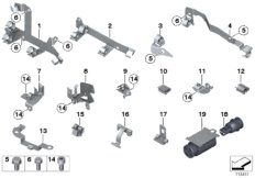Элементы крепления жгута проводов для BMW RR3 Coupé N73 (схема запасных частей)