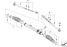Рулевые тяги/тяги рулевой трапеции для BMW E85 Z4 2.2i M54 (схема запасных частей)
