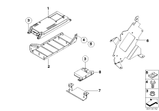 Детали SA 638 в багажном отделении для BMW E46 316Ci M43 (схема запасных частей)