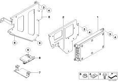 Детали SA 638 в багажном отделении для BMW E46 325Ci M54 (схема запасных частей)