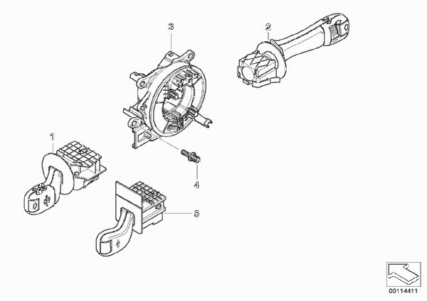 Выключ.рулевая колонка/круиз-контроль для BMW E85 Z4 M3.2 S54 (схема запчастей)