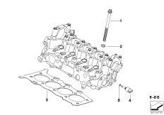Головка блока цилиндров-доп.элементы для BMW R50 One D W17 (схема запасных частей)
