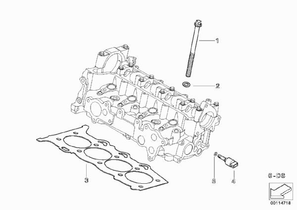 Головка блока цилиндров-доп.элементы для BMW R50 One D W17 (схема запчастей)
