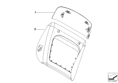 Инд.задн.панель сиденья пов.комф.кожа для BMW E53 X5 4.4i M62 (схема запасных частей)