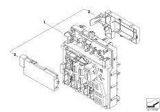 Детали блока предохранителей в салоне для BMW E86 Z4 3.0si N52 (схема запасных частей)