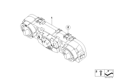 Панель управления отопителя для BMW E85 Z4 2.2i M54 (схема запасных частей)