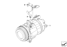 RP компрессор кондиционера для BMW E85 Z4 2.2i M54 (схема запасных частей)