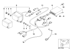 Проблесковый фонарь/ ЭБУ для BMW R13 F 650 GS 00 (0172,0182) 0 (схема запасных частей)