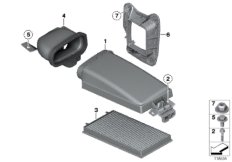Микрофильтр/детали корпуса для BMW RR1N Phantom N73 (схема запасных частей)