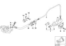 Главный тормозной цилиндр Зд для BMW K30 R 1200 CL (0442,0496) 0 (схема запасных частей)