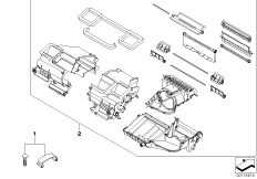 Детали корпуса автомат.сист.кондиционир. для BMW E85 Z4 3.0i M54 (схема запасных частей)