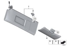 Солнцезащитные козырьки для ROLLS-ROYCE RR1N Phantom EWB N73 (схема запасных частей)